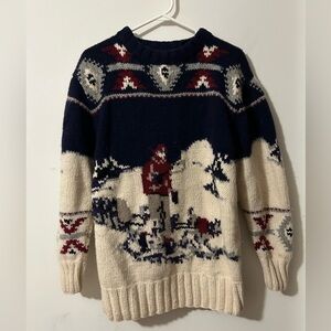 Vintage Beaver Canoe Hand  Kit Sweater‎